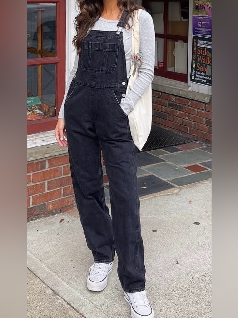 Abercrombie & Fitch Black Women's Denim Overalls - Classic Fit Size Medium